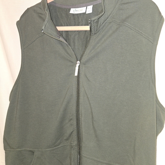 Denim&Co Green Sleeveless Vest Swim Cover Up Size XL - Picture 3 of 6